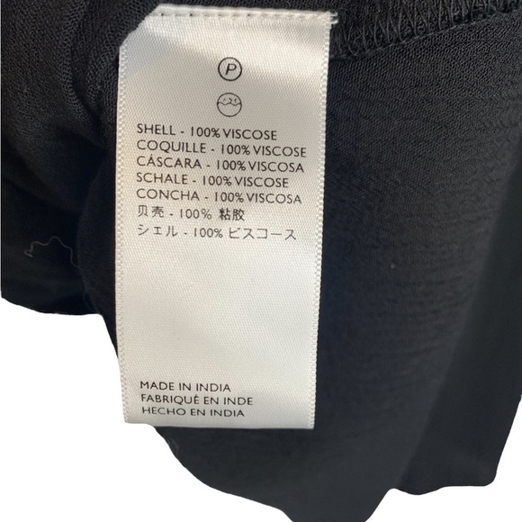 Cleobella Black Flutter Sleeve Blouse with White Floral Embroidery Size XS - Picture 9 of 10